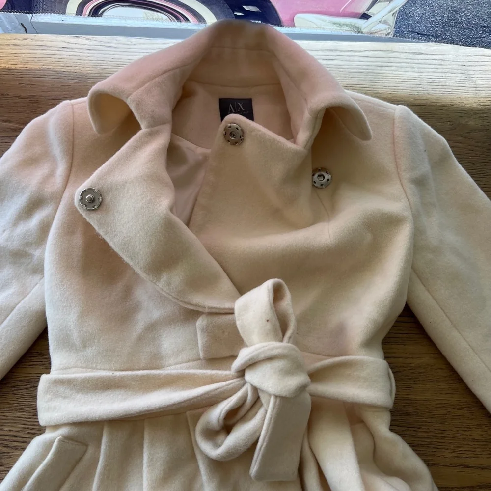 A|X Armani Exchange Cream Coat Size  XS Women's - Picture 6 of 10